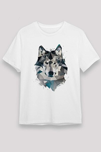 Darkhane Wolf Printed Unisex White T-Shirt