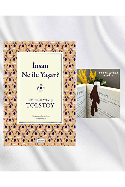Koridor Yayıncılık İNSAN NE İLE YAŞAR? / BEZ CİLTLİ / DÖKÜLEN KAHVE FİGÜRLÜ K...