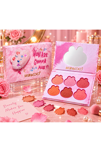 kevin coco Kevin&Coco Blush Palette Features 6 Different Shades of Pink, Peac...