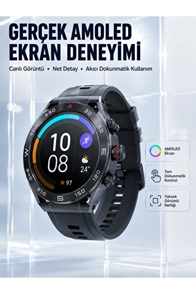 Genel Markalar 5G Android SIM Kartlı Akıllı Saat Dönebilen HD Kamera AMOLED E...