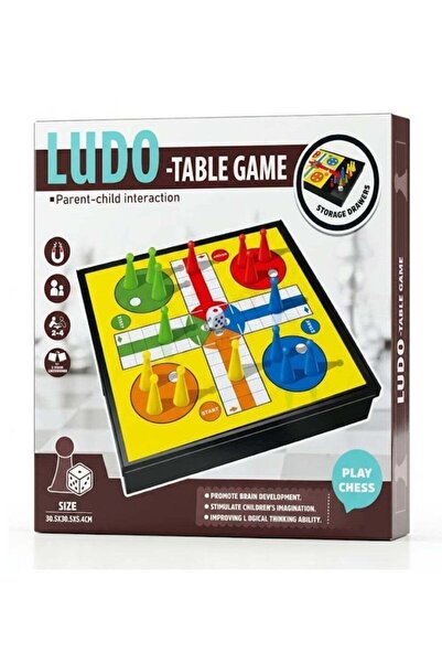 Aspire Books Magnetic Ludo Table Game with Storage Drawers - Educational Fami...