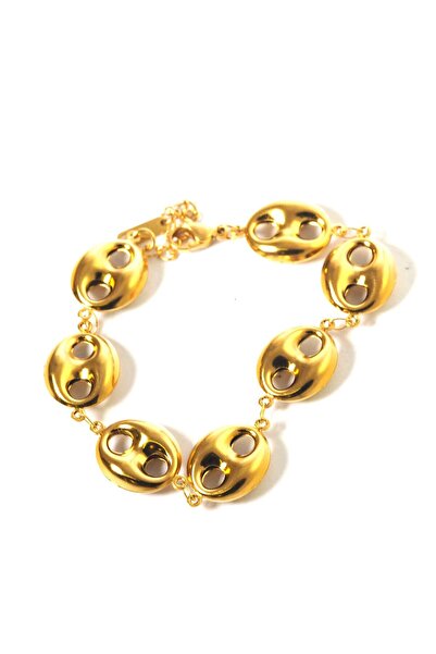 NO BRAND Βραχιόλι αλυσίδα ατσάλι Nautical Chain πλακέ με κούμπωμα 15mm μήκος ...