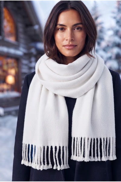 Belifanti Collection Puffy Soft Textured Thick Tasseled Women's Scarf Oversiz...