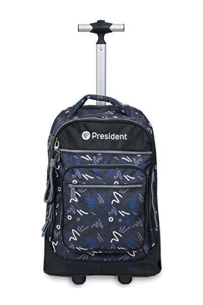 President Kids Backpack, Rolling Backpacks For Girls, Fashion Printed Trolley...
