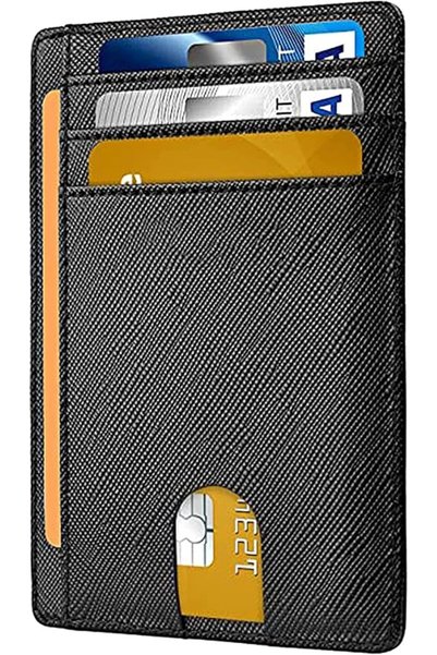 Delfino Silver DELFINO Mens Slim Wallet with Money Clip Blocking Bifold Holde...