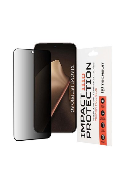 Techsuit Folie de protectie Ecran Privacy pentru Xiaomi 15T Pro, Sticla Secur...