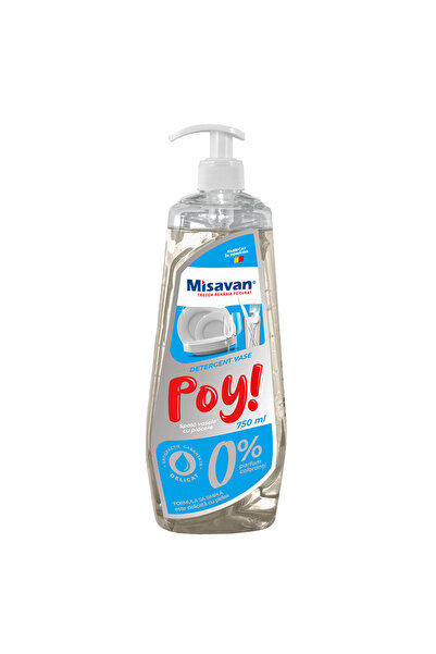 Misavan Detergent vase POY Zero fara parfum si coloranti 750ml