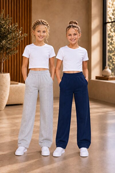 cm buseyiz Busekids Unisex Kids 2-Piece Pipe Leg Sweatpants with Front Stitch...