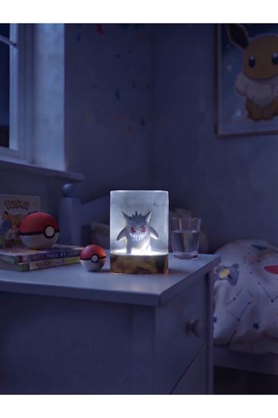 Kovan Ahşap Pokemon Gengar Epoksi Gece Lambası