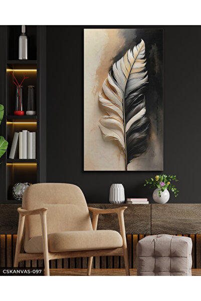 Evinemoda Yaprak Tek Parça Kanvas - Canvas Tablo