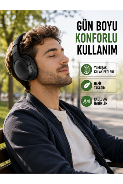 3.2 cm Sürücülü Ergonomik Kablosuz Kulaklık