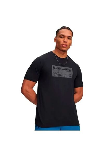 Under Armour 6017350-001 تي شيرت رجالي أسود M Box Wm Label Ss