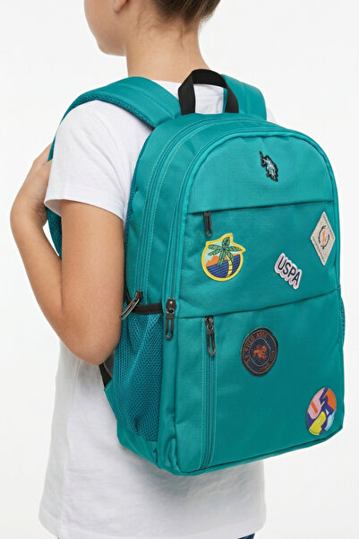 U.S. Polo Assn. U.S Polo Unisex Kids Backpack Embroidered School Bag Metal Zi...