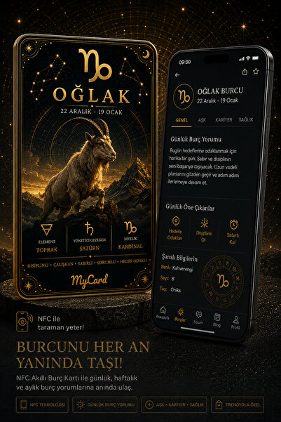 Oğlak Burcu NFC Akıllı Burç Kartı - Günlük Burç Profili