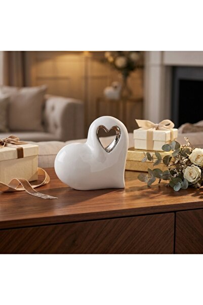 Ornament24 Decoratiune inima din ceramica, cadou aniversare sau Valentine's D...