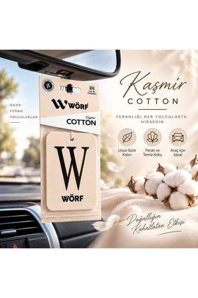 WÖRF Kaşmir Cotton Oto Kokusu – Asma Karton Araç İçi Koku