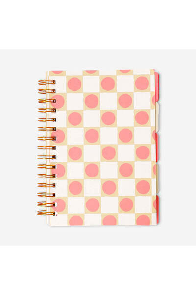 Flying Tiger Copenhagen Pembe Puantiyeli Spiralli A5 Defter