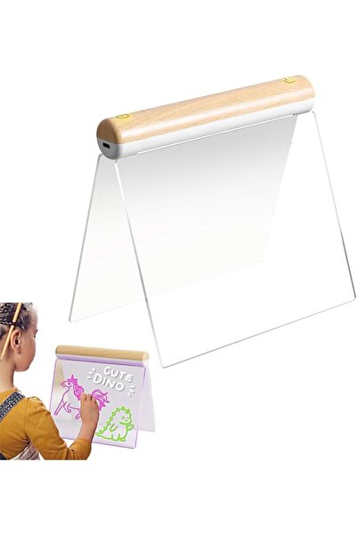 KASTWAVE لوح رسم LED قابل لإعادة الشحن، لوح رسم للأطفال بـ 7 ألوان، لوح كتابة...