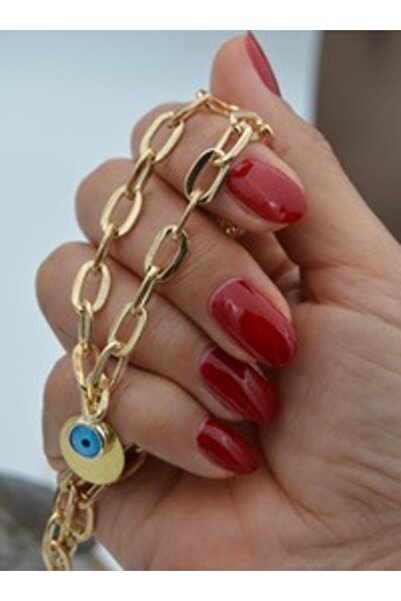 Stoneage Evil eye necklace - gold color -