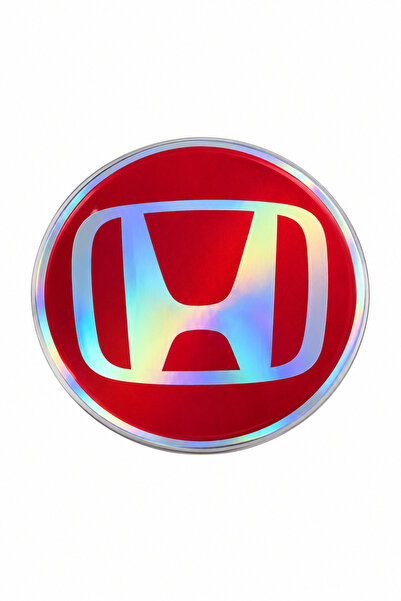 Ventoze HONDA Logolu Hologram Pleksi Araç Amblemi 54 mm Dekoratif Sticker