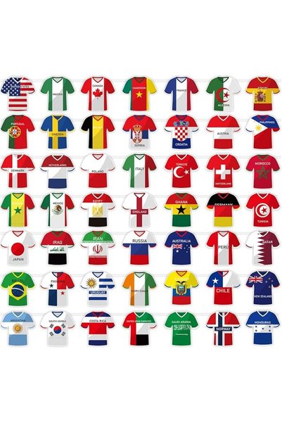 Andgogo علم كأس العالم لكرة القدم 2026، راية علمية، 49 قطعة، أعلام دولية متسل...
