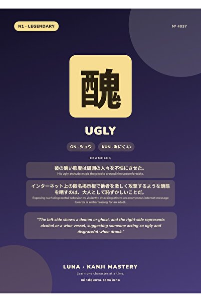 OEM Poster Infografic Kanji Urat, Semnificatie si Caligrafie Japoneza, Carton...
