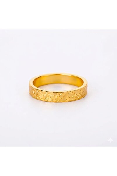 Peach Jewelry Επιχρυσωμένο δαχτυλίδι από ανοξείδωτο ατσάλι, μέγεθος 7