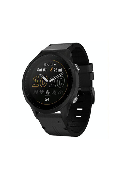 OEM Garmin Forerunner 955 22mm Δερμάτινο Λουράκι Ρολογιού με Ατσάλινη Πόρπη Μ...