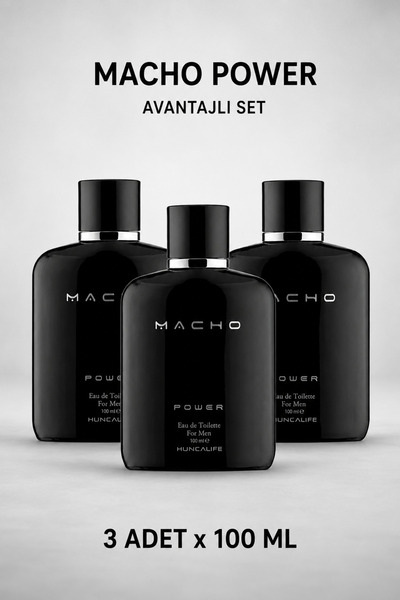 Huncalife Macho Power Erkek Parfümü x 3