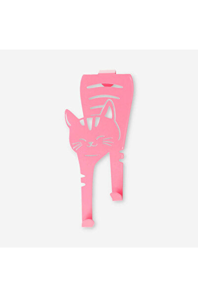 Flying Tiger Copenhagen Pembe Kedi Şeklinde Kapı Askısı