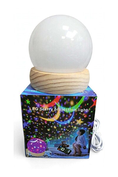 DubaiGallery LED Starry Projection Night Light with Crystal Ball and Natural ...