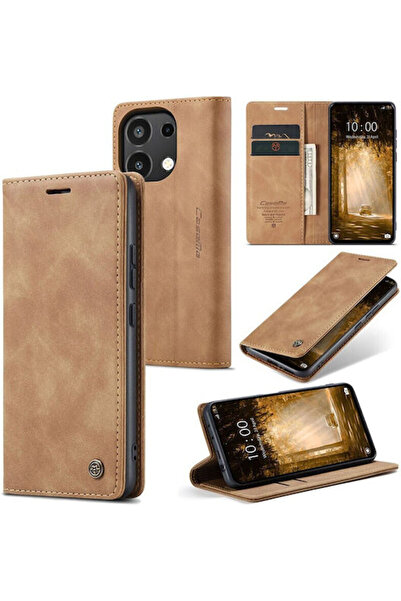 OEM Caseme 013 Ρετρό Θήκη Βιβλίου Καφέ (Redmi Note 13 4G)