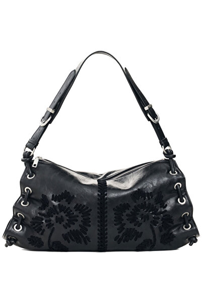 Desigual μαύρη τσάντα ώμου 26WAXP23