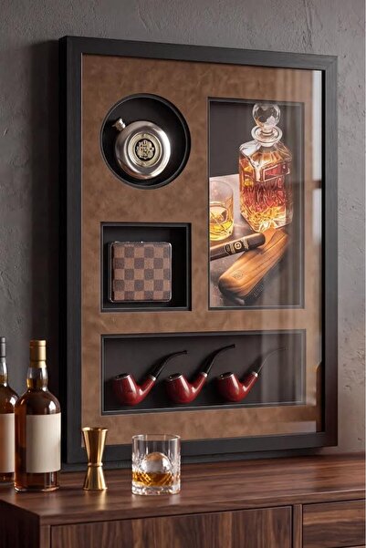MaperaHome Büyük Boyut 3D Gerçek Objeli Tablo Ev Dekorasyon Dekoratif Tablo 4...