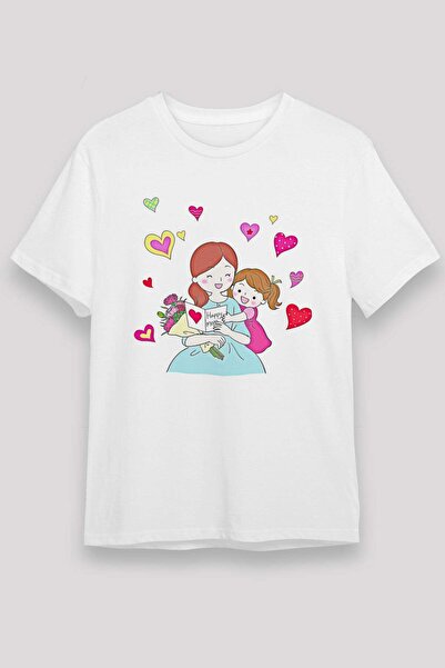 Darkhane Mother's Day Unisex Printed White T-Shirt - Tshirt
