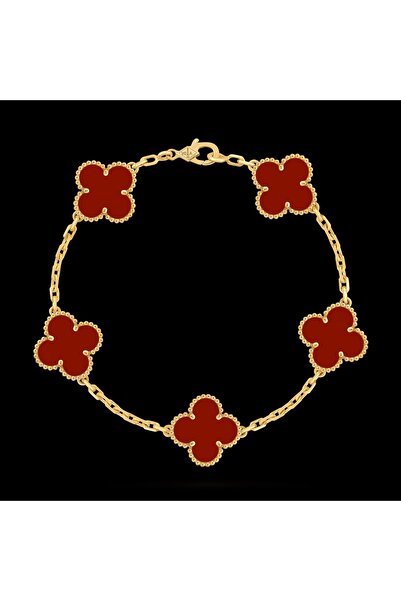Hegi Collection İTHAL MARKA BORDO YONCA BİLEKLİK