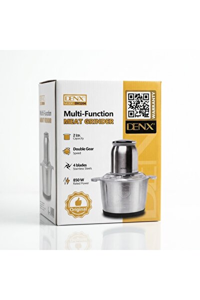 Denx فرامة طعام متعددة الوظائف DX3204، قدرة 850 واط، سعة 2 لتر، 4 شفرات من ال...