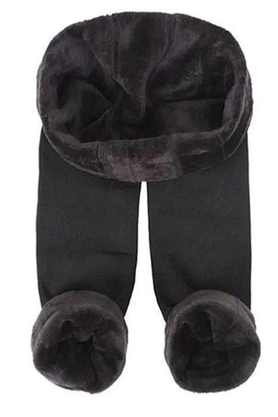 HadPols # Men's Plush Thermal Leggings Winter Underwear – Ultra-Warm, Non-Tight Waistband, Wide Elastic, Soft and Flexible Black Leggings