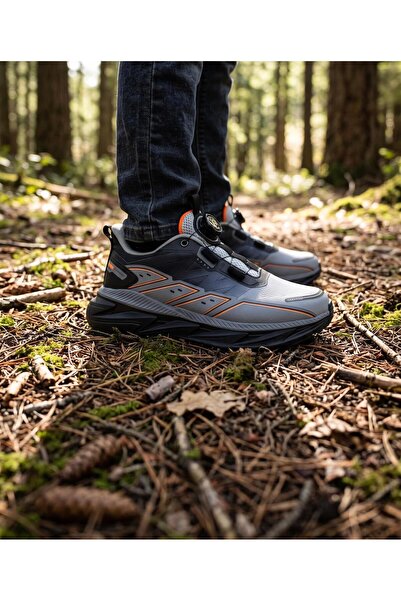 BUCKHEAD Hynde Boys' Gray/Orange Waterproof Outdoor Shoes
