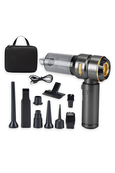 GlossCar Aspirator auto portabil fără fir Glosscar, 18000Pa, Putere 100W, Acu...