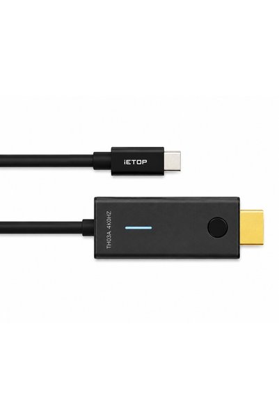 Skygo كابل فيديو من النوع C إلى HDMI 4K 30 هرتز مضفر بطول 1 متر رمادي TH03A