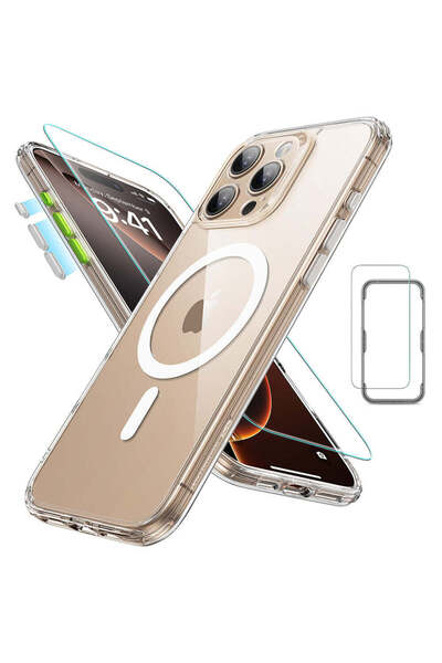 ESR Tempered Glass Screen Protector compatible with iPhone 16 Pro Max - trans...