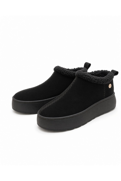 Mammamia Kemal Aygün-Mammamia Women's Genuine Leather Suede Ankle Fur Boots