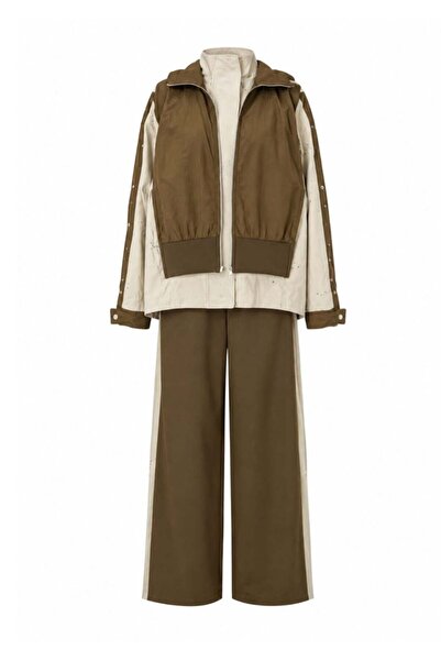 MARE BUTİK Embroidered Detailed Hooded Pants Set-L - Navy Blue
