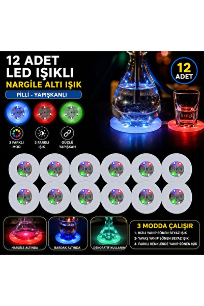 RGB LED Nargile Altı Işık 12’li Set
