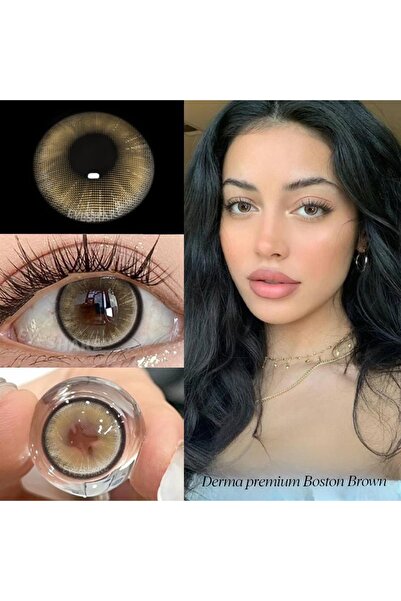 ethanol Derma Premium Boston Brown yıllık kullanım Göz Lensi