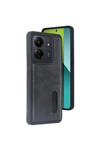 TheGencoo Xiaomi Redmi 13C Case Sara Leather Case with Business Card Holder -...