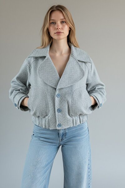 Zora Butik Balıksırtı Premium Bomber Ceket