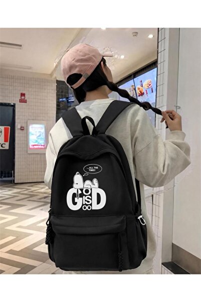 Minga London Black Gog Is Good Printed School, Class, Course Backpack