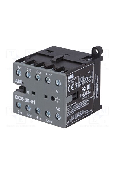 OEM Contactor 3-polar ABB BC6-30-01-01, NO x3, Contacte auxiliare NC, 24VDC, ...